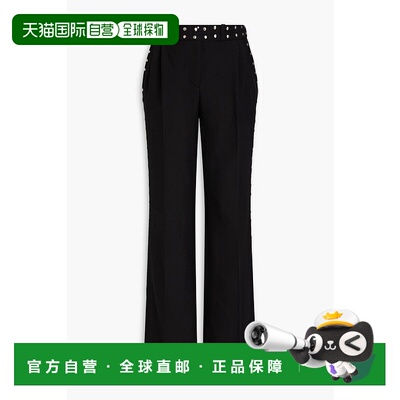 1h可退 香港直邮Coperni 女士 铆钉绉纱阔腿裤 COPP90STF3004BLAC