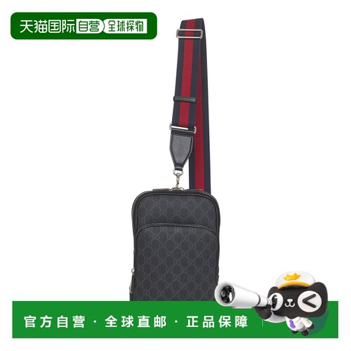 1h可退 香港直邮GUCCI 男士单肩包 822073FADJM1043 CO 黑色 小号
