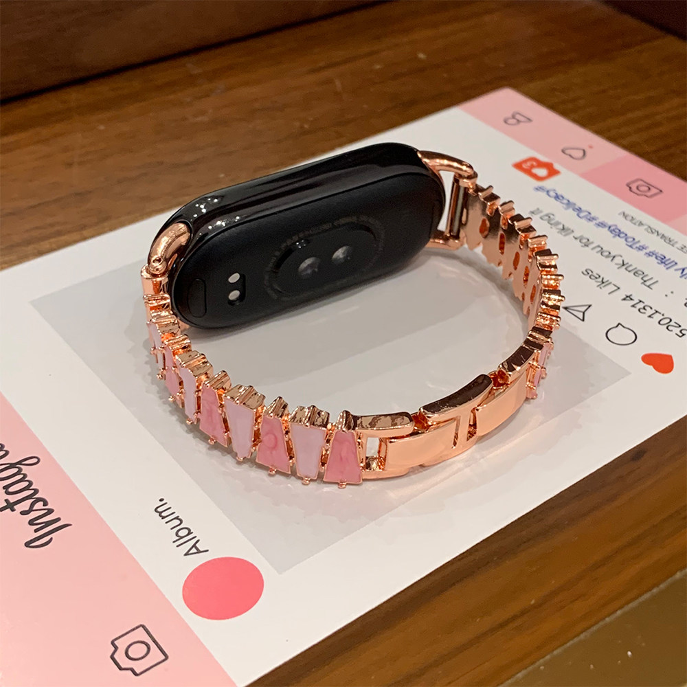 小米手环10/9彩色滴胶手镯式表带watch5/4小米9pro个性简约时尚