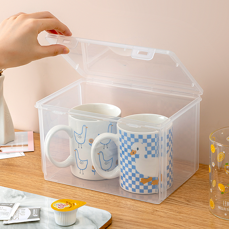 马克杯玻璃展示盒可爱整理架桌面