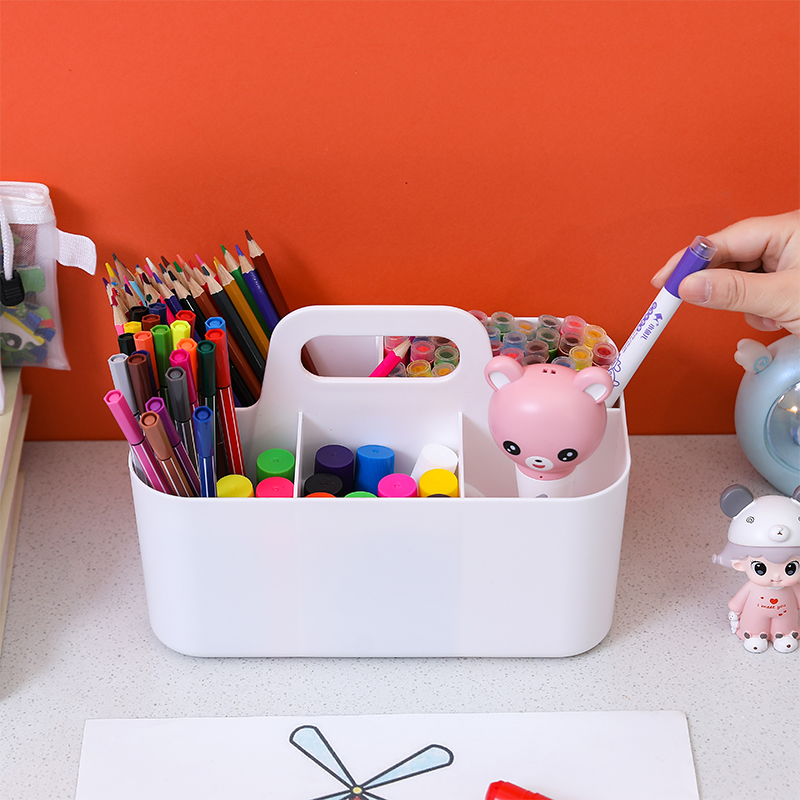 妙遇PS创意可手提分格画笔收纳盒