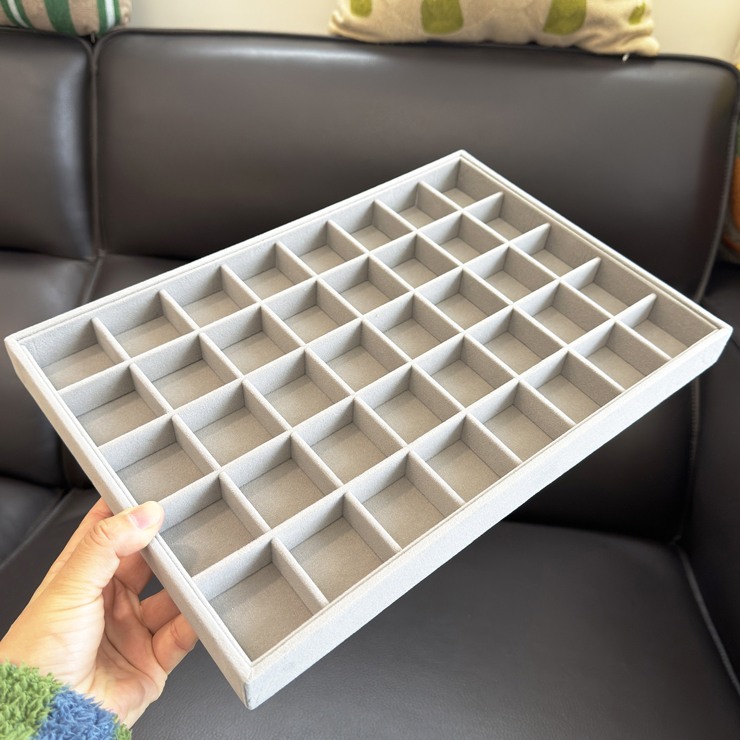 首饰盒/箱 45格冰花绒布首饰展示珠宝饰品盒珠子收纳耳钉展示托盘,饰品/流行首饰/时尚饰品新,首饰盒,淘宝优惠券,粉丝福利购,淘宝优惠卷