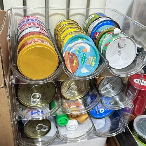 妙遇塑料桌面猫罐头收纳架