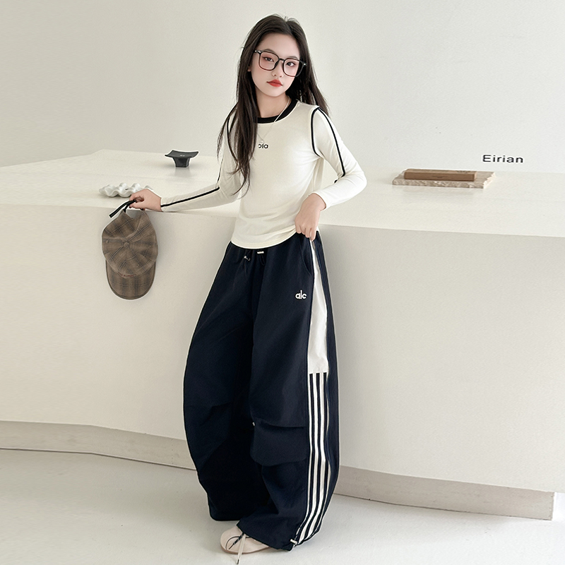 女童长袖上衣套头秋季2025女孩8-9-10岁韩系潮装潮款早秋舒服宽松