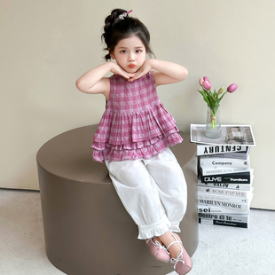 穿搭舒服潮流服饰甜美休闲少女潮童 2025夏装 上衣套装 女童经典 夏款