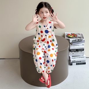 女童背心套装 甜美穿搭ins风舒服潮宝服装 夏天精致经典 儿童夏款