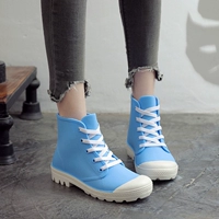 Giày đi mưa nữ dễ thương dành cho người lớn cao giúp xu hướng dạo phố châu Âu và Mỹ - Rainshoes giày nhựa cao cấp