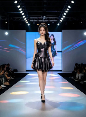 性感p吊带连衣裙机车装夜店女王心机修身显瘦裙公主裙2073