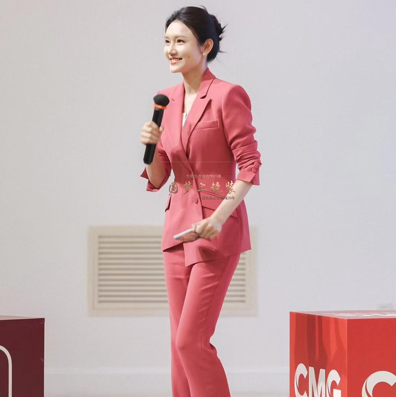 播音主持艺考上镜西服套装