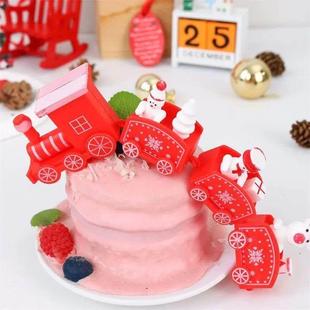 Christmas Mini Train Snowman Decor with Plastic