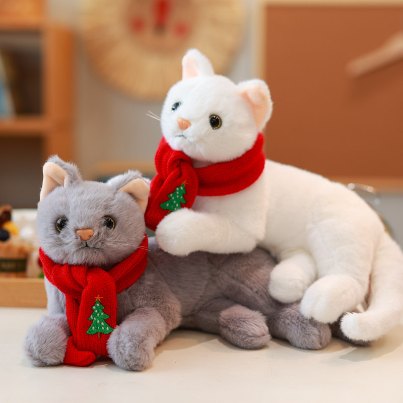 可爱仿真猫咪公仔猫猫毛绒玩具宝宝安抚玩偶布娃娃生日儿童节礼物
