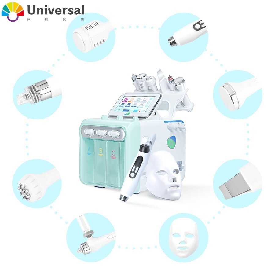 大气泡美容仪 超声波导入ems水光枪光谱仪面罩 二代8头氢氧小气泡