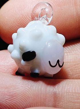 挂钩手串项链配件和风日式小琉璃珠小羊羊山水名物琉璃珠手链编织