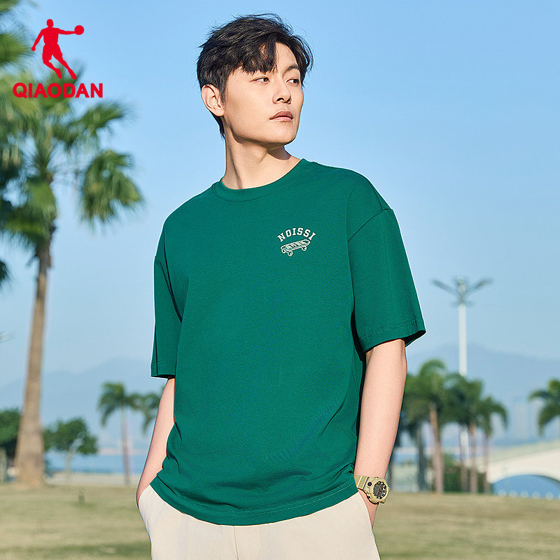 乔丹短袖T恤衫男女2025冬季新款情侣宽松休闲个性印花透气短t简约