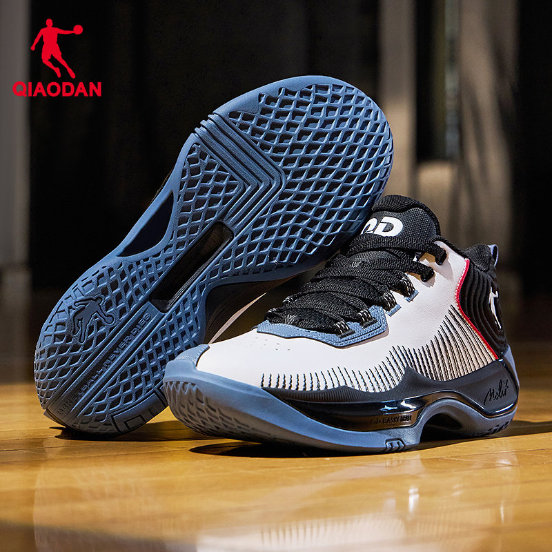 乔丹青少年实战高帮革面篮球鞋男子2026春季新款轻便回弹耐磨球鞋
