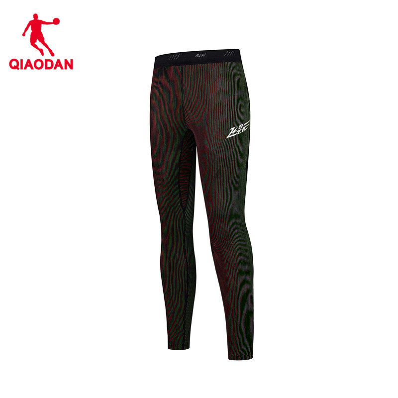 乔丹半弹裤男马拉松专业跑步紧身压缩长裤带腰包2025秋季新款速干