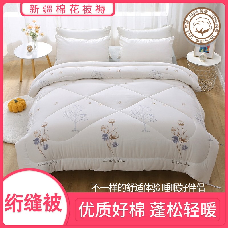 新疆长绒棉花被纯棉花被被芯冬季加厚保暖棉被絮冬被单人春秋被褥,床上用品,棉花被,淘宝优惠券,粉丝福利购,淘宝优惠卷