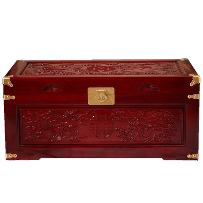 香樟木箱子婚嫁箱陪嫁结婚实木