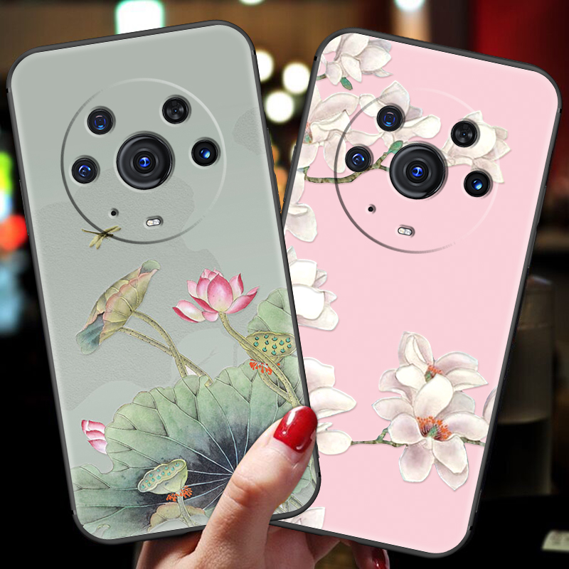 适用于华为荣耀magic3pro手机壳复古风migic4至臻版硅胶软壳女majic4+全包防摔带挂绳指环扣支架男新款保护套