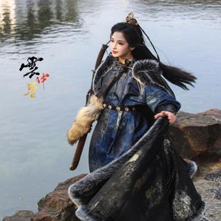 唐圆领袍正品原创汉服【雲中居】春秋中国风武侠风织金男女复原款