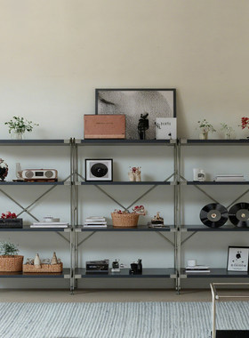 包豪斯收纳柜组合置物架落地小柜子储物收纳架极简书架客厅展示架