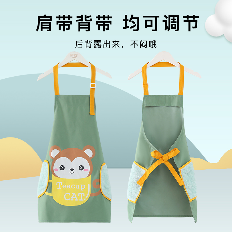 儿童可擦手画画衣宝宝围裙防水防脏美术绘画衣幼儿园罩衣画室护衣