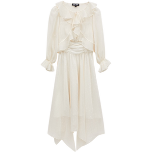 Vero Moda奥莱连衣裙夏季新款吊带波点网纱短款罩衫两件套裙子