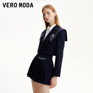 型休闲气质上衣百搭时尚 外套女秋冬航海风H版 Moda奥莱西装 Vero