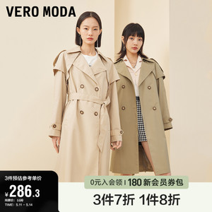 Vero Moda奥莱风衣外套春夏气质百搭通勤时尚中长款大衣女