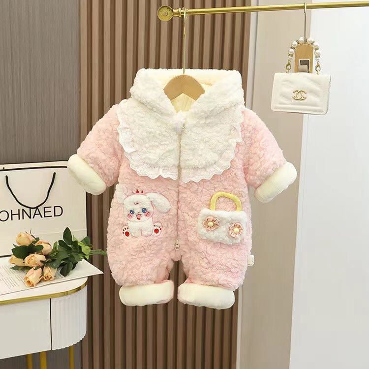 炫彩语童连帽拉链长爬