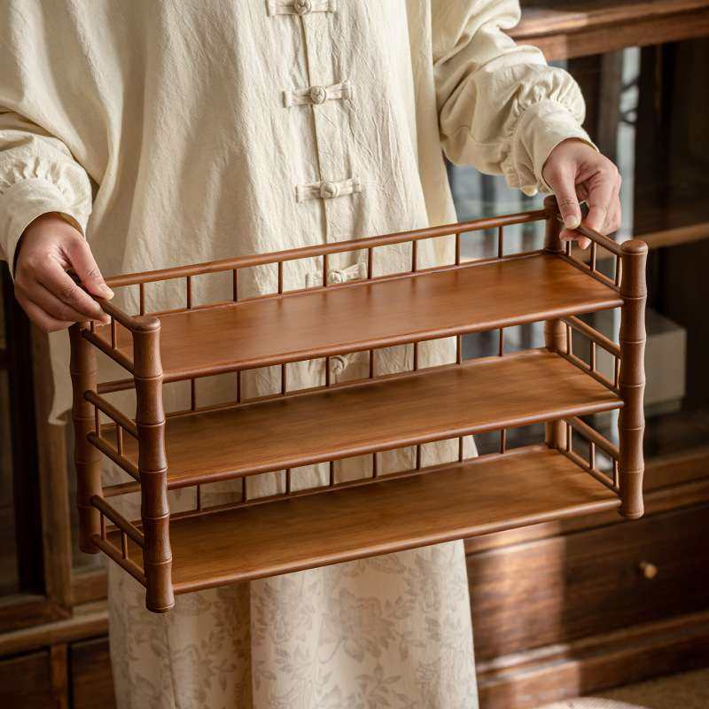 新中式桌面博古架茶壶展示茶具架茶杯茶器竹制收纳置物架复古家用,鲜花速递/花卉仿真/绿植园艺,割草机/草坪机,淘宝优惠券,粉丝福利购,淘宝优惠卷