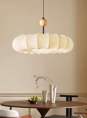 中古卧室吊灯法式复古书房主卧房间灯侘寂风蚕丝民宿吧台餐厅灯具