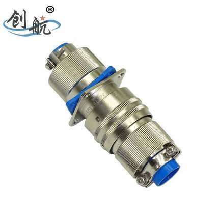 防水航空插头Y50X1412ZK10-2L 圆形电缆电连接器 公母头卡口连接