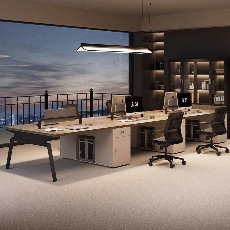 职员办公桌椅组合简约现代办公桌员工位六人位卡座财务员工桌家具