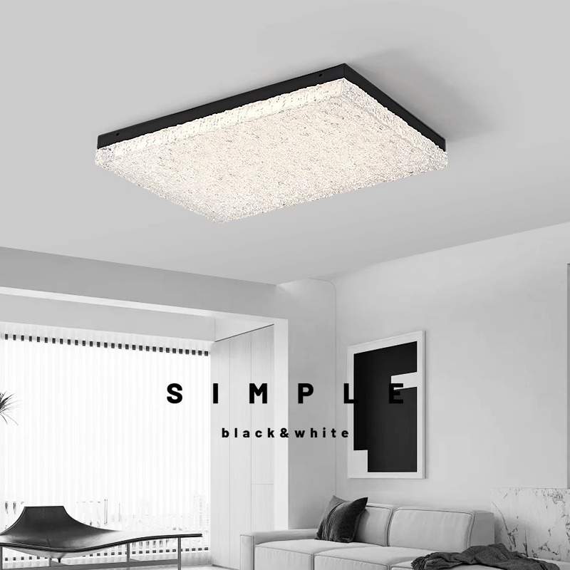 意式极简客厅灯长方形树脂感大气新款设计师大厅灯卧室灯