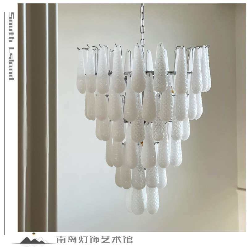 法式MURANO客厅玻璃吊灯中古别墅轻奢挑空loft楼梯餐厅复式瀑布灯,鲜花速递/花卉仿真/绿植园艺,割草机/草坪机,淘宝优惠券,粉丝福利购,淘宝优惠卷