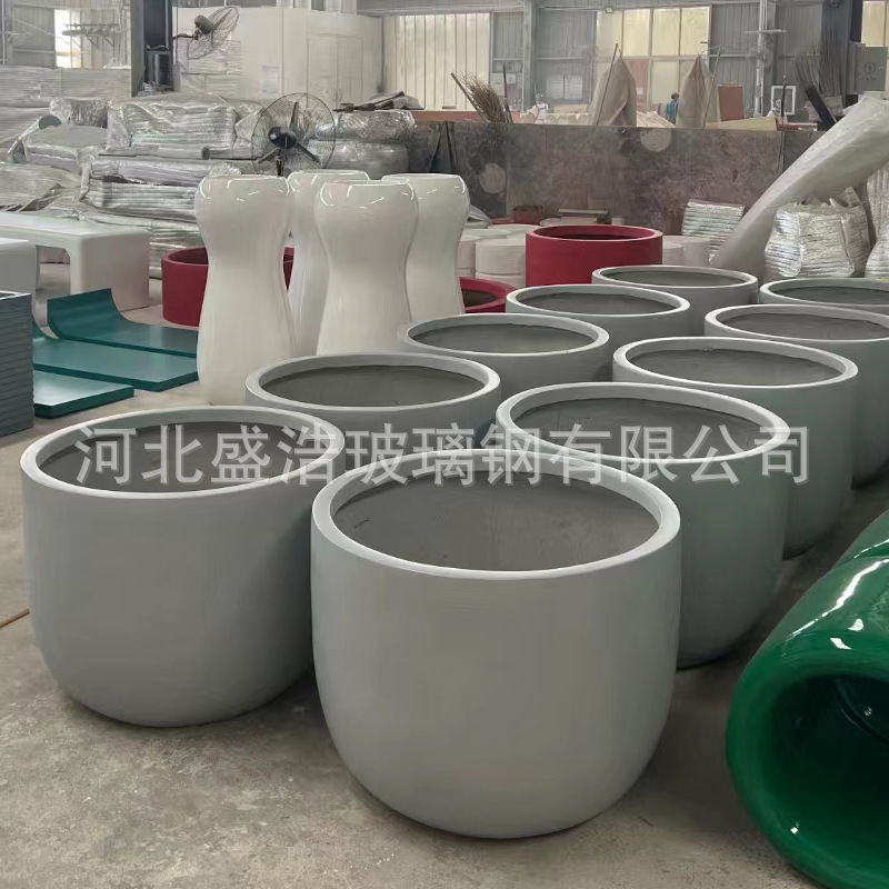 玻璃钢花盆天桥悬挂高架桥花箱 玻璃纤维花槽户外隔离带绿化花盆