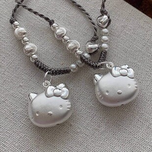 个性简约可爱999珠凯蒂猫韩国小项链HelloKitty女毛衣链清新甜美S