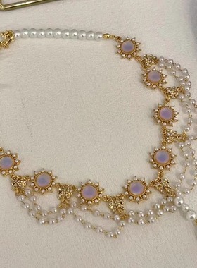 珍珠不规则仿复古多层链宫廷风