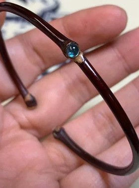 百搭感精灵超海蓝宝月光石藤手镯