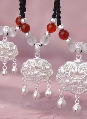 女锁本命年链锁骨项链999新中式