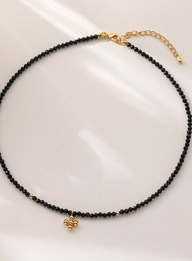 串珠颈链choker精致时尚配饰黑色