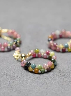 编织手工戒指水晶小珠简约女款