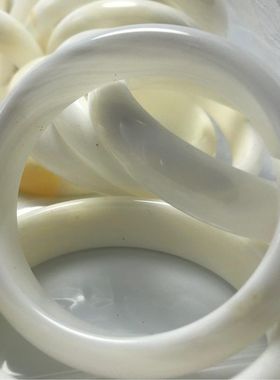 手镯贝壳货玉石厂家白玉镯女士