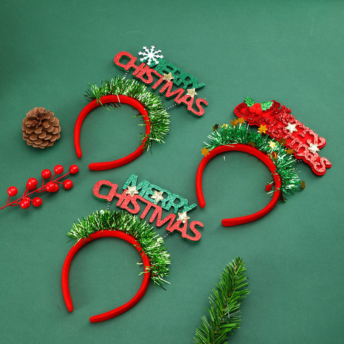 Christmas with sequins, English headband, Christmas party