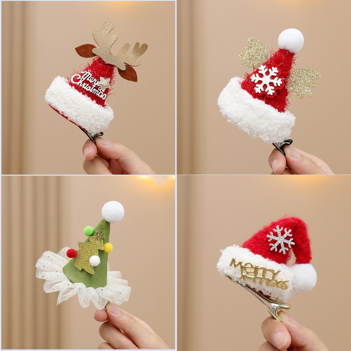 Christmas Antlers Hairpins Christmas Party Headwear kids