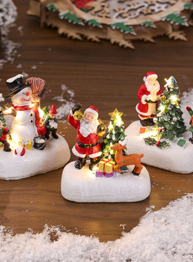 Luminous Christmas decorations, micro landscape ornaments,