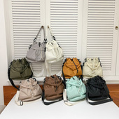 shouldercrossbody version drawstring Single bucket bag水桶包