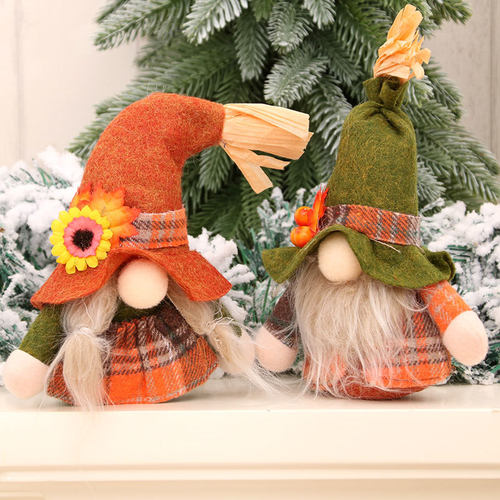 Christmas Face Santa Doll Harvest Festival Doll Gift Stand