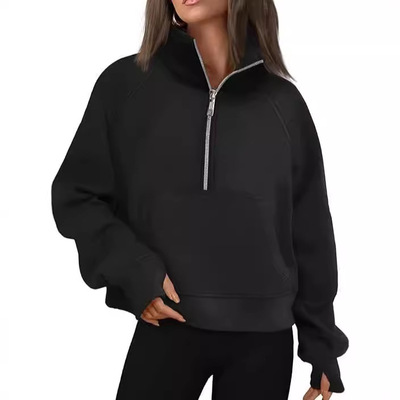 Womens autumn winter grab loose jacket long sleeved pullover